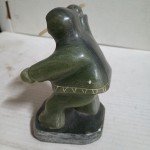 Vintage Inuit Soapstone Ice Fisherman Carving