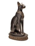 Egyptian Bastet Cat Goddess Soapstone Statue - 33 cm