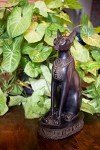 Egyptian Bastet Cat Goddess Soapstone Statue - 33 cm