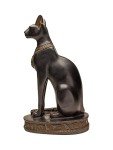 Egyptian Bastet Cat Goddess Soapstone Statue - 33 cm
