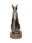Egyptian Bastet Cat Goddess Soapstone Statue - 33 cm