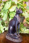 Egyptian Bastet Cat Goddess Soapstone Statue - 33 cm