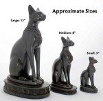 Egyptian Bastet Cat Goddess Soapstone Statue - 33 cm