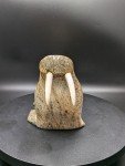 6" Signed Soapstone Walrus Carving by Olaf