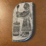 Signed Ona Tago Black Soapstone Shaman Carving