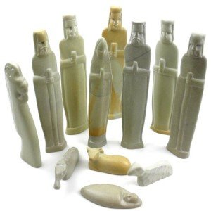 Natural Soapstone Eskimo Figure 15.2 cm