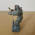 Inuit Soapstone Fisherman & Child Carving