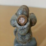 Inuit Soapstone Fisherman & Child Carving