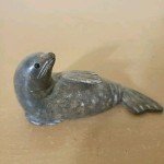 Inuit Soapstone Carved Seal Figurine 3.5
