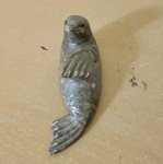 Inuit Soapstone Carved Seal Figurine 3.5