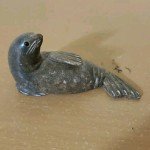 Inuit Soapstone Carved Seal Figurine 3.5