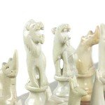 Hand-Carved Soapstone Animal Chess Set from Kenya