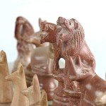 Hand-Carved Soapstone Animal Chess Set from Kenya