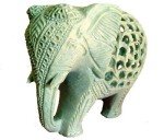 Soapstone Carved Elephant with Baby Inside