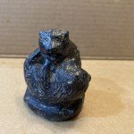 Hand-Carved Soapstone Bear Cubs Sculpture