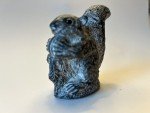 Hand-Carved Soapstone Squirrel Sculpture by Al Wolf