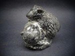 Wolf Sculpture with Bear Cubs Carving