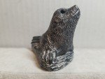 Hand Carved Soapstone Seal Sculpture by Al Wolf