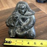 Wolf Mother and Child Soapstone Carving 5.5