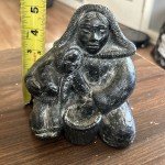 Wolf Mother and Child Soapstone Carving 5.5