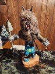 Hand-Carved Vintage Wolf Soapstone Sculpture