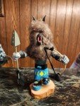 Hand-Carved Vintage Wolf Soapstone Sculpture