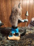 Hand-Carved Vintage Wolf Soapstone Sculpture