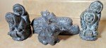Vintage Canadian Hand-Carved Wolf Sculptures Set