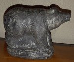 Handcrafted Wolf Soapstone Sculpture Carving