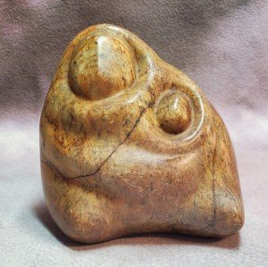 Inuit Mother & Child Soapstone Carving by Sharon Spenser