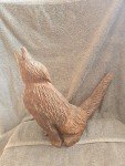 Intricate 13.5" Tall Carved Wolf Sculpture