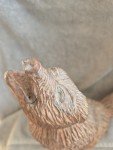 Intricate 13.5" Tall Carved Wolf Sculpture