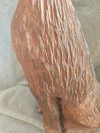 Intricate 13.5" Tall Carved Wolf Sculpture