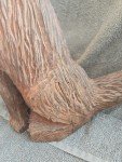 Intricate 13.5" Tall Carved Wolf Sculpture