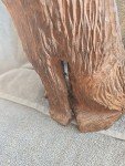 Intricate 13.5" Tall Carved Wolf Sculpture