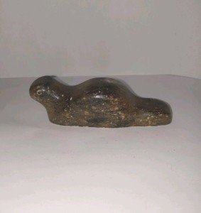 Inuit Hand-Carved Soapstone Seal Otter Figurine