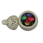 Soapstone Tea Holder Potpourri Box with Floral Design