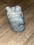 Inuit Soapstone Carving: Mom and Baby Statue