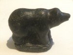 Hand-Carved Wolf Soapstone Sculpture - 4.25