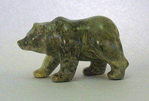 Soapstone Walking Bear Carving - Item #1100-5