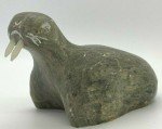 Signed Soapstone Walrus Seal Figurine by DIMU