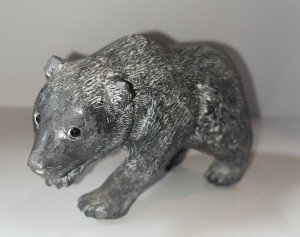 Hand-Carved Bear and Wolf Soapstone Sculpture