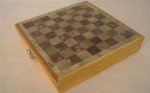 Handmade Soapstone Chess Set with Wooden Base