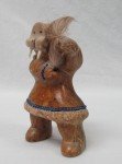 Yupik Inuit Soapstone Walrus Dancer Sculpture