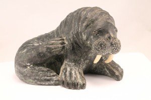 Walrus Soapstone Sculpture by Al Wolf