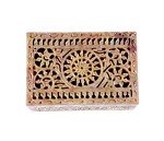 Soapstone Carved Rectangle Jewelry Box - 15x10cm