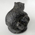 Wolf and Bear Cubs Soapstone Carving