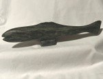 Inuit Style Soapstone Whale Carving - 11.5