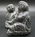 Handmade Soapstone Figurine of 2 Children