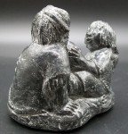 Handmade Soapstone Figurine of 2 Children